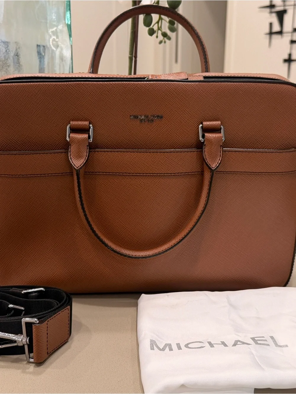 Michael Kors Men’s Briefcase with Zipper